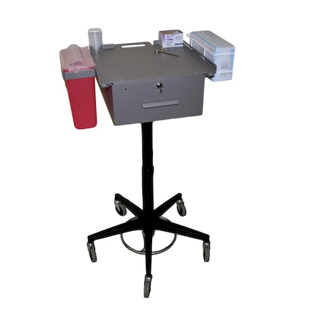 Omnimed Mobile Phlebotomy Cart with Large Storage Drawer (ThumbLatch Lock) 350340T
